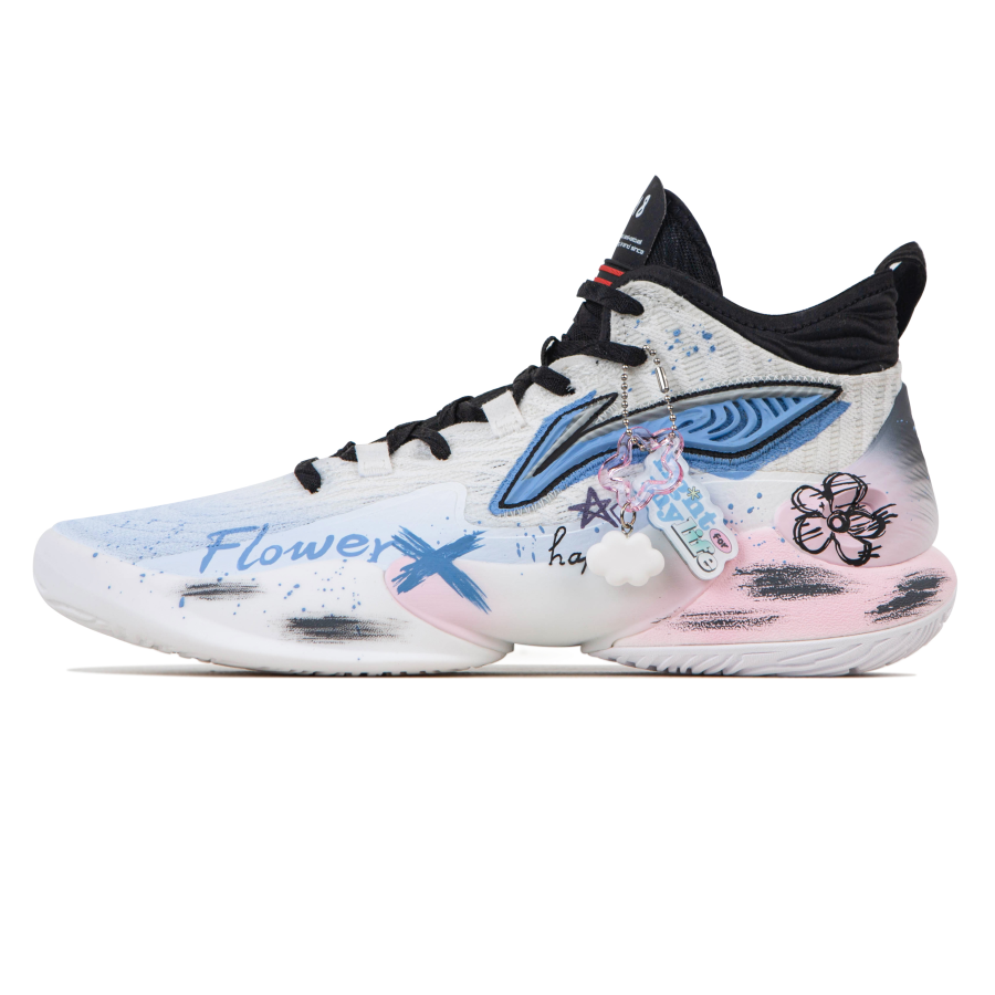 Li-Ning Li Ning YuShuai 18 Cushioning Rebound Mid top Basketball Shoes Men's Blue Pink