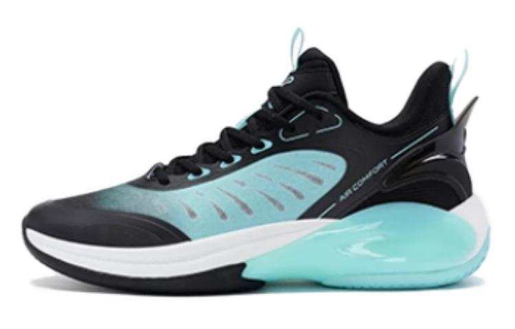 XTEP Jie Ao Abrasion Resistant Breathable Low top Basketball Shoes Men's Black Blue