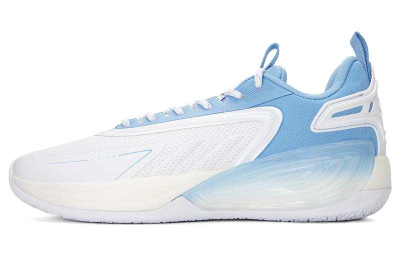 XTEP LY1 Fabric Cushioning Slip Resistant Abrasion Resistant Low top Basketball Shoes Men's White Blue