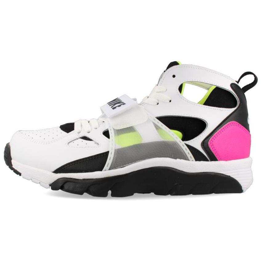 Nike Nike Air Trainer Huarache Slip Resistant Abrasion Resistant High top Basketball Shoes Men's White Black Pink