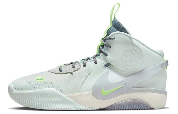 Nike Nike Air Deldon Cushioning Slip Resistant Abrasion Resistant Mid top Performance Basketball Shoes Women's Green Gray