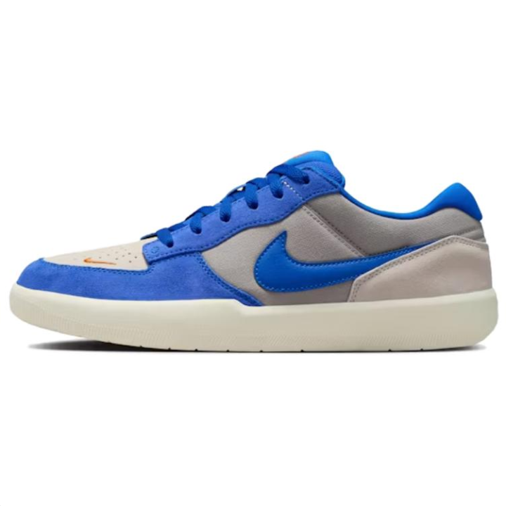 Nike Nike SB Force 58 Textile, Leather Breathable Skateboard Shoes Men's Gray Blue