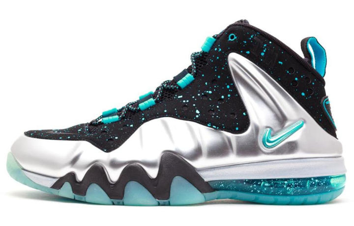 Nike Nike Barkley Posite Max Metallic Silver Gamma Blue Comfortable High top Basketball Shoes Men's Metallic Silver