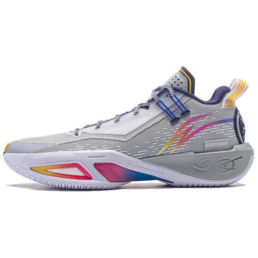 Li-Ning Li Ning Fission 9 Cushioning Slip Resistant Low top Basketball Shoes Men's Gray