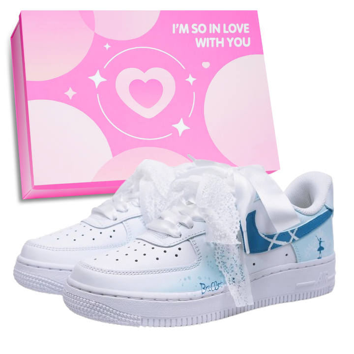Nike Nike Air Force 1 Low top Skateboard Shoes Unisex Sky Blue