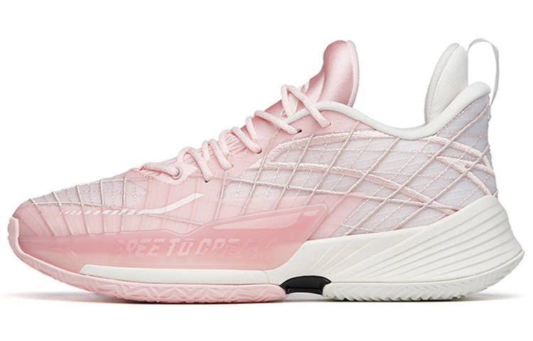 ANTA Light Horseman 3 Basketball Shoes Men's Low Top Fragrant Flower Powder/Ivory White