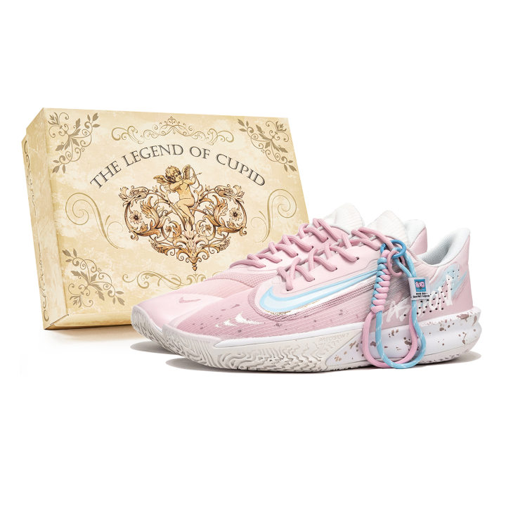 Nike Nike Precision 7 P.M.S. Box, Pink SHION Cushioning Low top Basketball Shoes Unisex Pink White