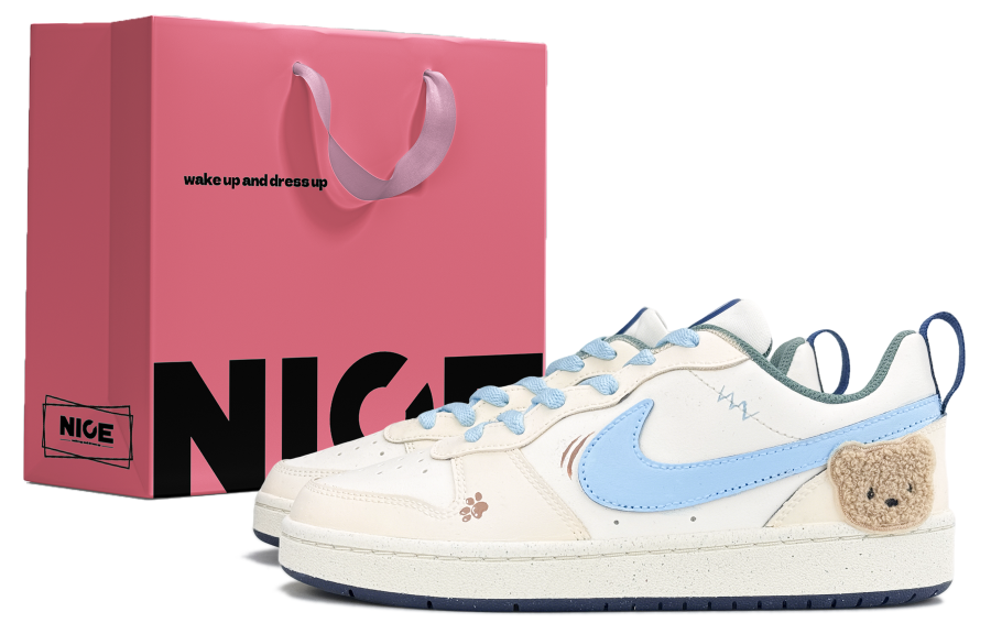 Nike Nike Court Borough Leather Cushioning Abrasion Resistant Cushioning, Wear Resistant Low top Skateboard Shoes Women's