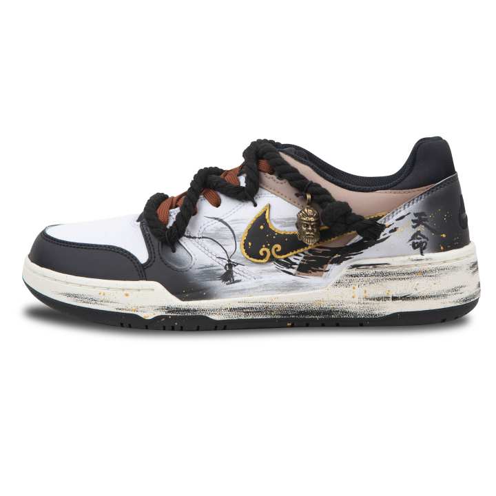 Nike Nike Full Force Slip Resistant Abrasion Resistant Low top Skateboard Shoes Men's Black Gold