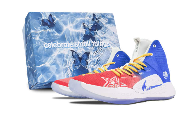 Nike Nike Hyperdunk X Cushioning Slip Resistant Mid top Basketball Shoes Men's Blue Red