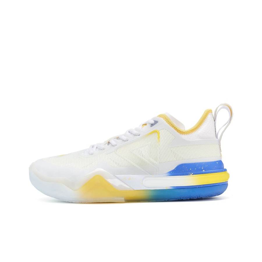 PEAK Andrew Wiggins AW1 Cushioning Slip Resistant Abrasion Resistant Low top Basketball Shoes Women's White Color Blue