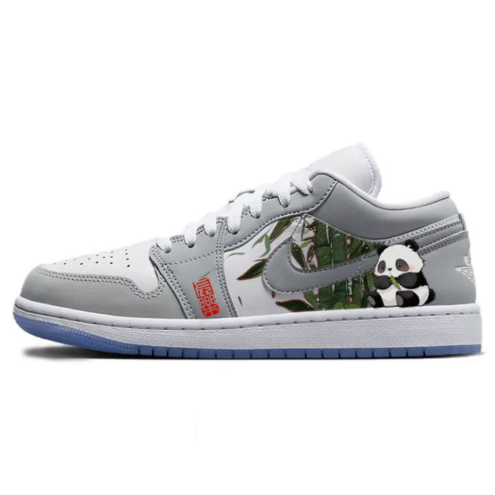 Jordan Jordan Air Jordan 1 Green Bamboo Panda, Rubbing Panda Cushioning Abrasion Resistant Breathable