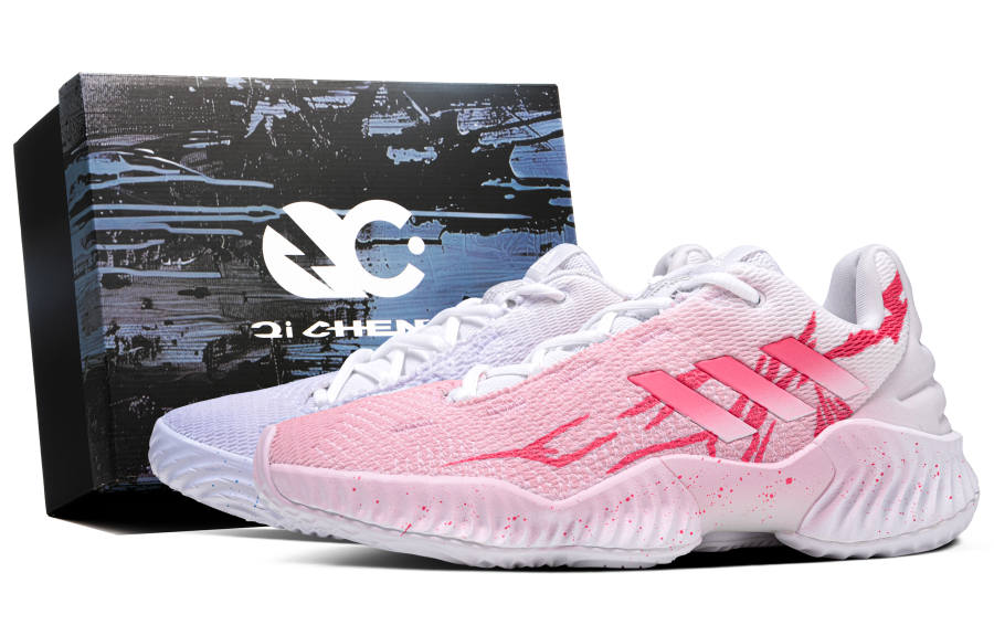 Adidas Adidas Pro Bounce 2018 Dynamic Mismatched Box Abrasion Resistant Abrasion Resistant Low top Basketball Shoes Men's
