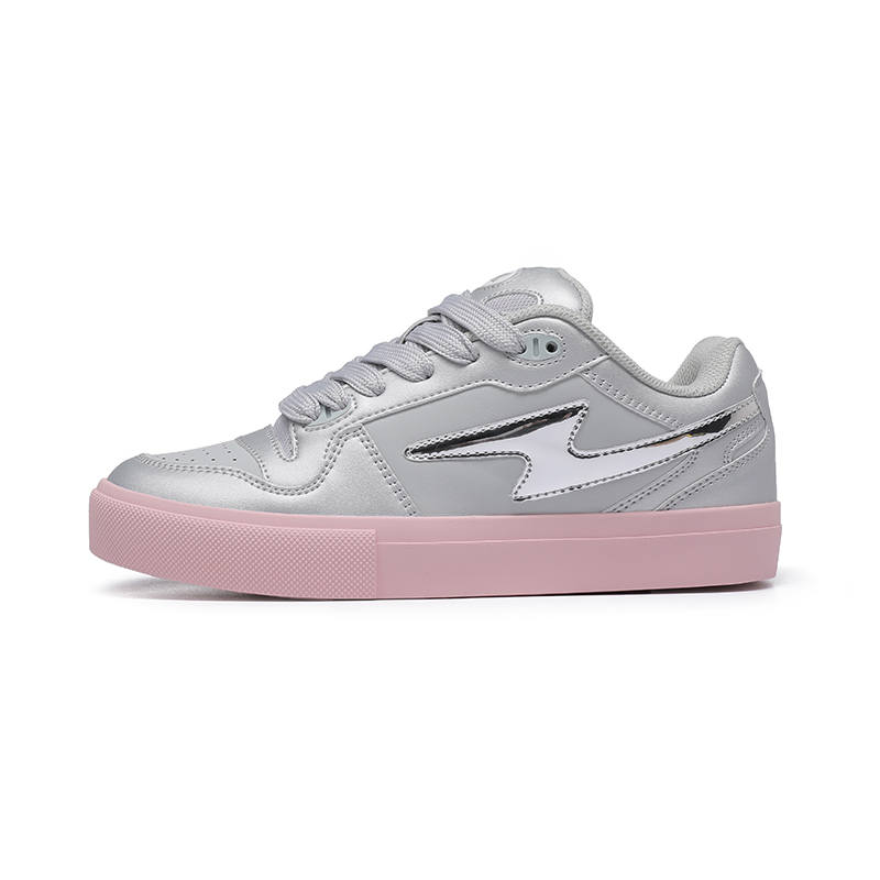 GZOZ Puffy Shoes Slip Resistant Abrasion Resistant Low top Skateboard Shoes Women's Glitter