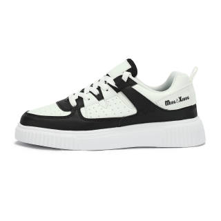 MINGXIANG Abrasion Resistant Lightweight Wear resistant And Lightweight Low top Skateboard Shoes Unisex Black White