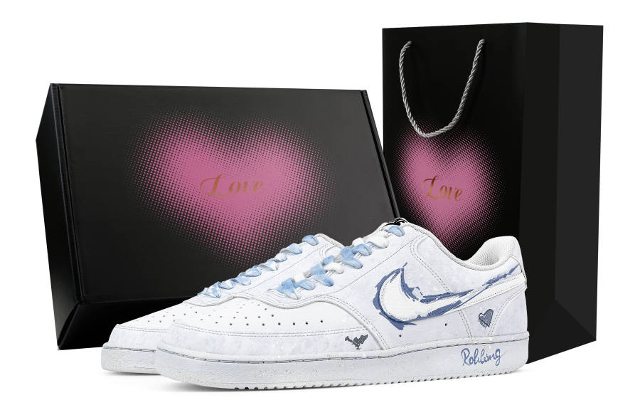 Nike Nike Court Vision 1 Skateboard Shoes Men's Low Top White/Blue
