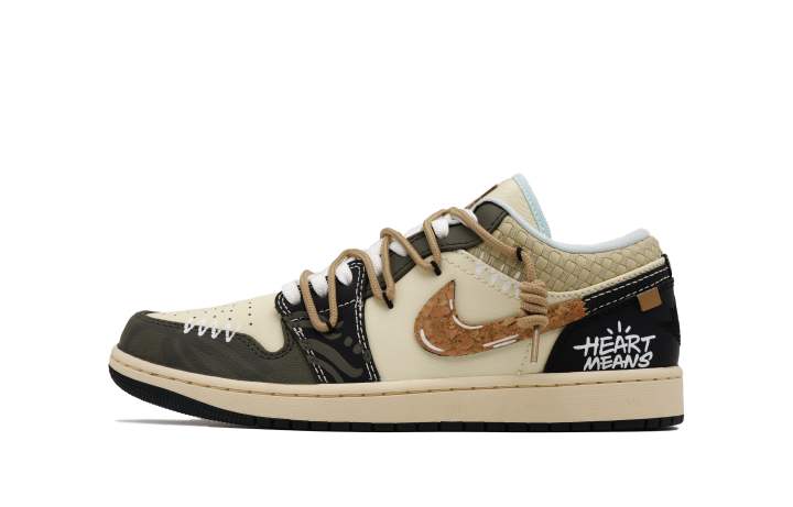 Jordan Jordan Air Jordan 1 LOW SE Cool Play Koala, Yuanye Leather Slip Resistant Abrasion Resistant