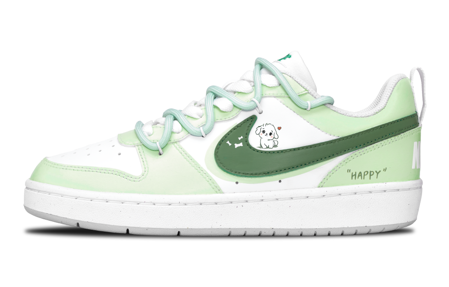 Nike Nike Court Borough Slip Resistant Cushioning Abrasion Resistant Low top Skateboard Shoes GS Light Green