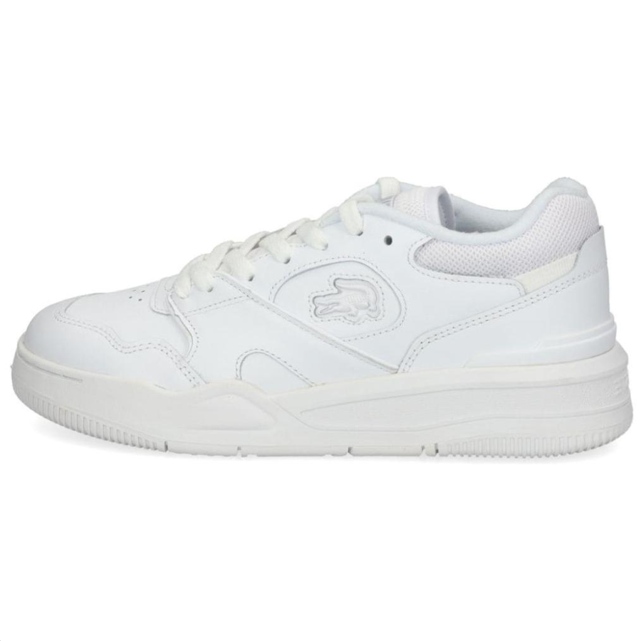 LACOSTE Lineshot Slip Resistant Abrasion Resistant Low top Skateboard Shoes Women's White