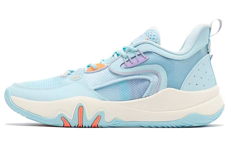 361° LAVA 2.0 Comfortable Cushioning Slip Resistant Breathable Low top Basketball Shoes Men's Blue White