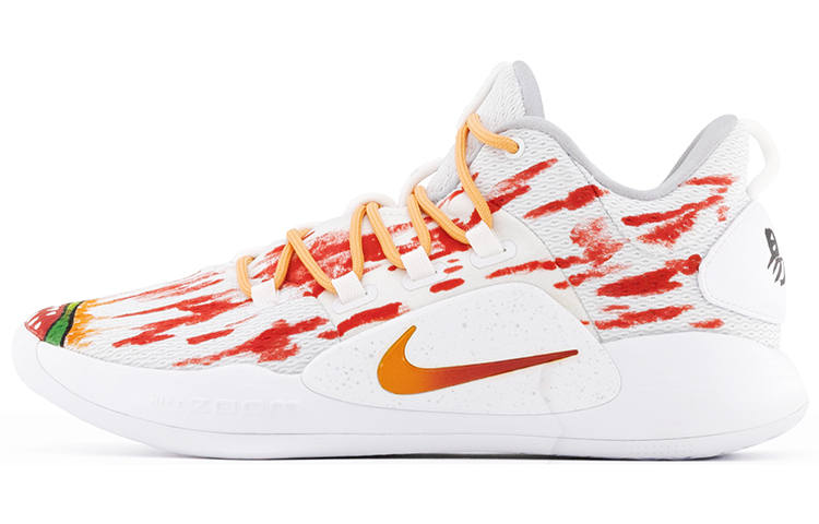 Nike Nike Hyperdunk X Cushioning Slip Resistant Cushioning Slip Resistant Low top Basketball Shoes Men's White Orange
