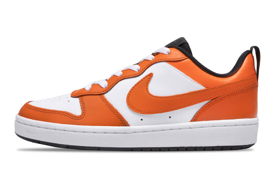 Nike Nike Court Borough Slip Resistant Abrasion Resistant Low top Skateboard Shoes GS White Orange