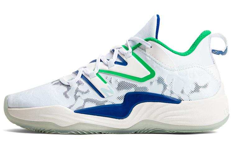 New Balance New Balance Two WXY V3 Abrasion Resistant Lightweight Mid top Basketball Shoes Unisex White Blue Green