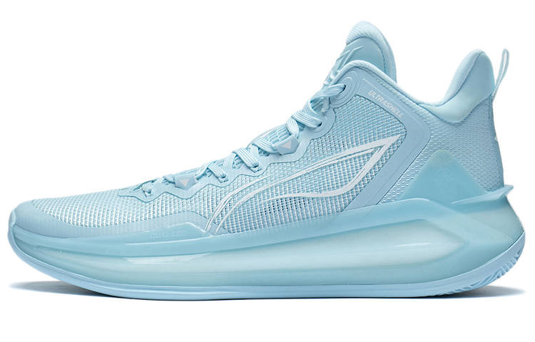 Li-Ning Li Ning Liren 3 Lake Cushioning Slip Resistant Abrasion Resistant Mid top Basketball Shoes Men's Light Blue