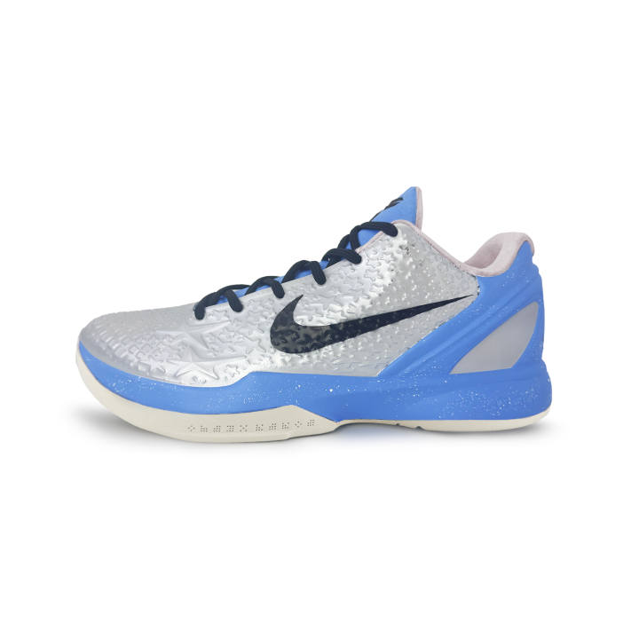Nike Nike Zoom Kobe 6 'All Star 2.0' Metallic Silver Cushioning, Wear Resistant Low top Basketball Shoes Men's Silver Blue