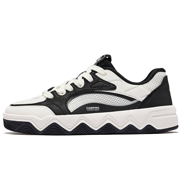 Erke Low top Skateboard Shoes Men's Microcrystal White Jet Black