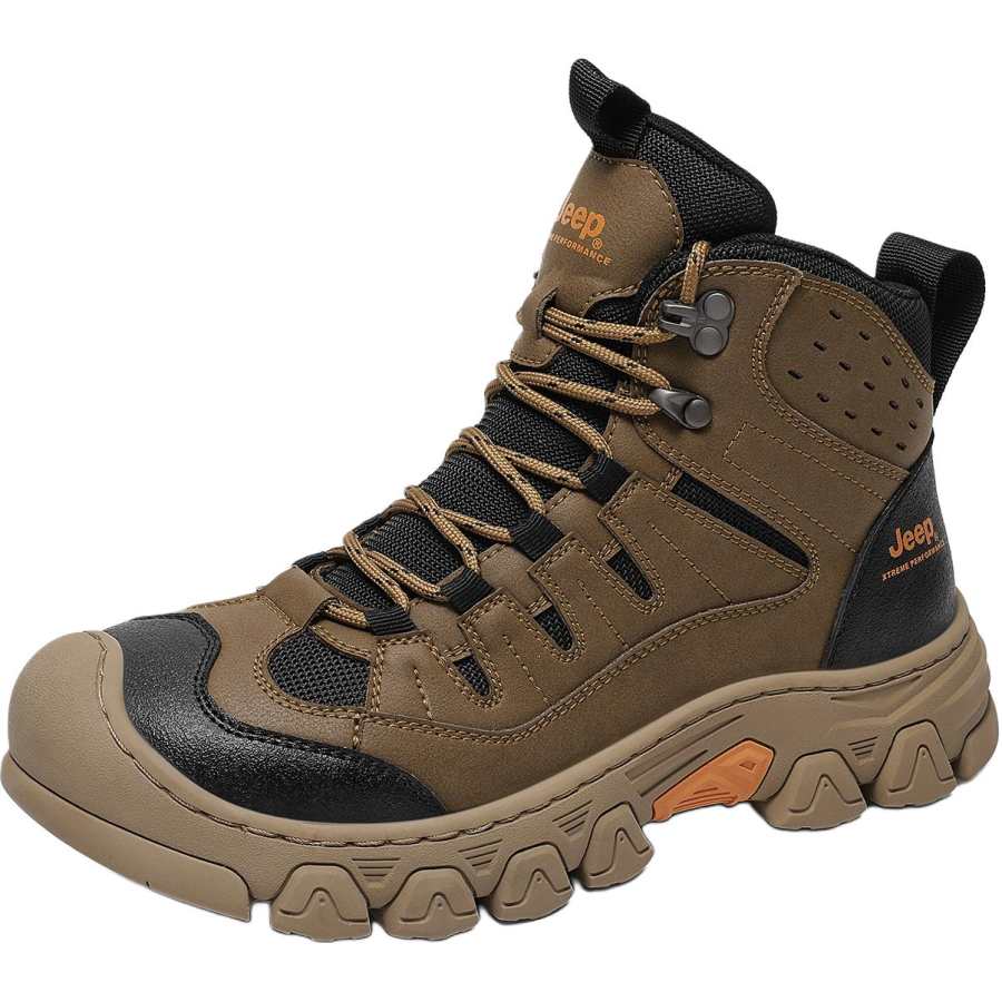 Jeep Mountaineering & Hiking Shoes Men's High Top Brown
