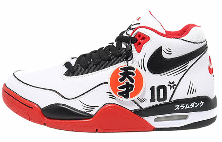 Nike Nike Flight Legacy Mid top Vintage Basketball Shoes Unisex Red White Black