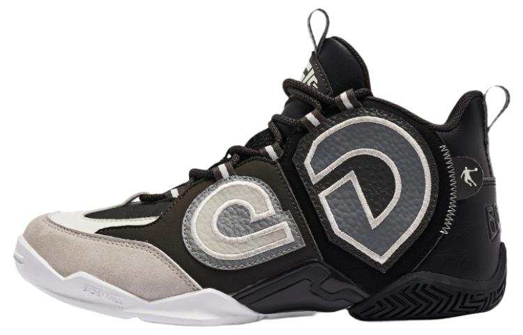 QIAODAN Slip Resistant, Abrasion Resistant, Breathable Mid top Basketball Shoes Women's Black White