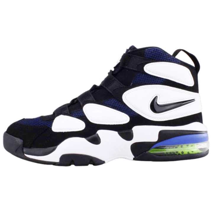 Nike Nike Air Max 2 Uptempo Abrasion Resistant Mid top Basketball Shoes Men's Black Blue