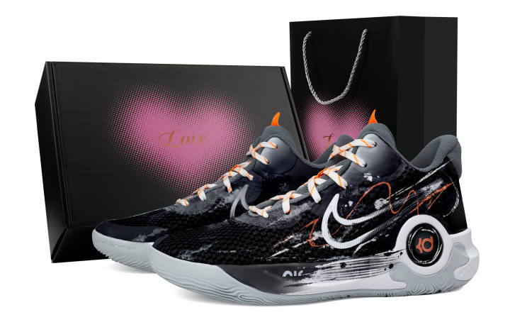 Nike Nike KD Trey 5 IX Daybreak Frontline Heart Box Abrasion Resistant Mid top Basketball Shoes Unisex Black Gray
