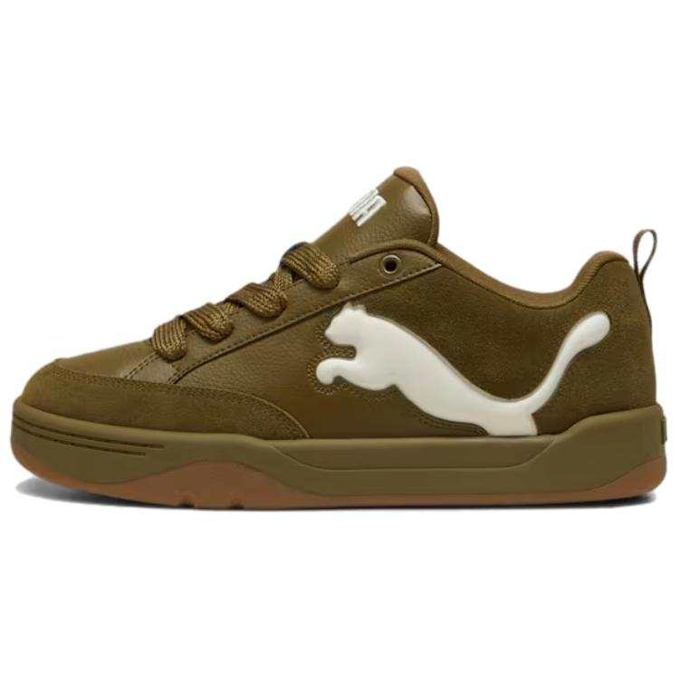PUMA Park Lifestyle Abrasion Resistant Low top Skateboard Shoes Unisex Army Green
