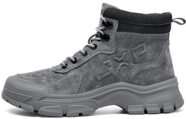 Jeep Hiking Comfortable Round Toe High top Outdoor Shoes Men's Gray