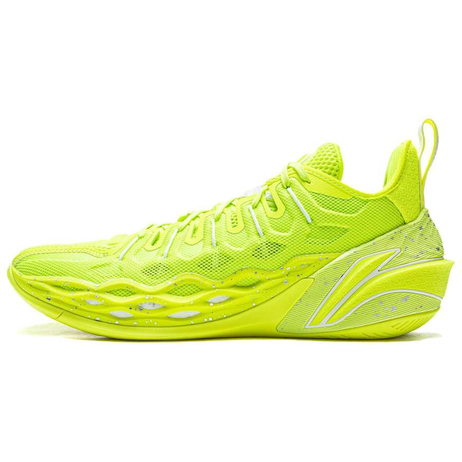 Li-Ning Li Ning Buckets Low top Basketball Shoes Men's Fluorescent Alpha Hydroxy Acids Green