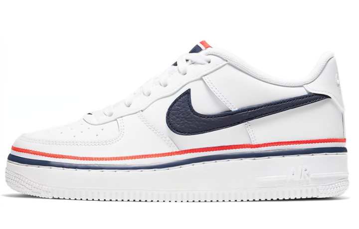 Nike Nike Air Force 1 Low top Skateboard Shoes White Blue Red Unisex