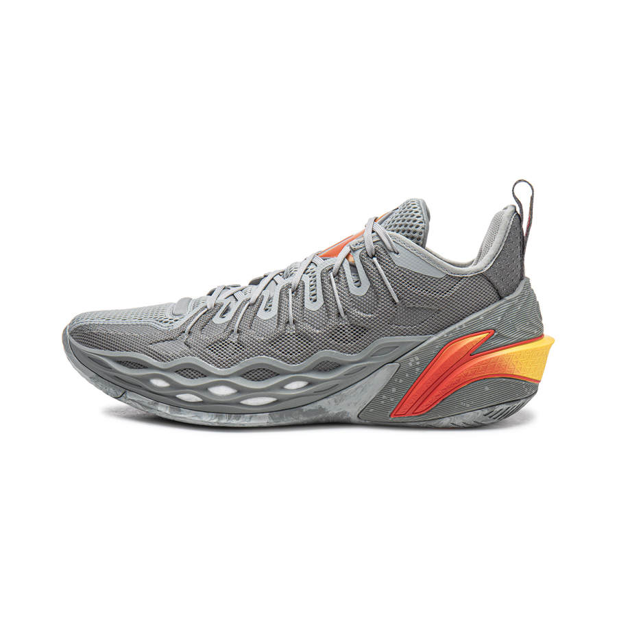 Li-Ning Li Ning Buckets Cushioning Slip Resistant Breathable Low top Basketball Shoes Men's Gray