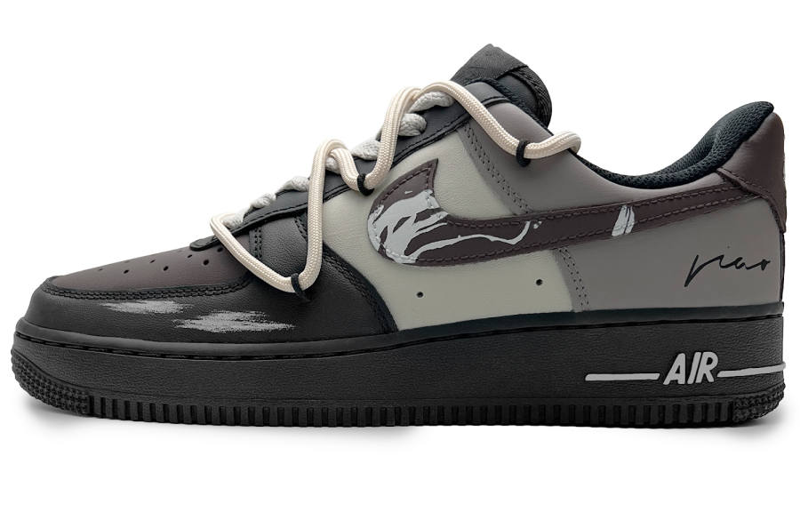 Nike Nike Air Force 1 Slip Resistant Low top Skateboard Shoes Unisex Black