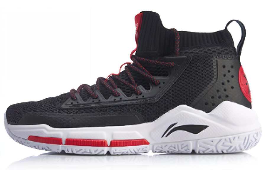 Li-Ning Li Ning Wade Collection Cushioning Abrasion Resistant High top Basketball Shoes Men's Red Black