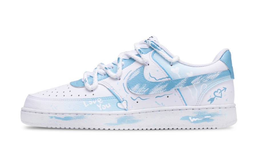 Nike Nike Court Vision 1 Skateboard Shoes Unisex Low Top White/Blue