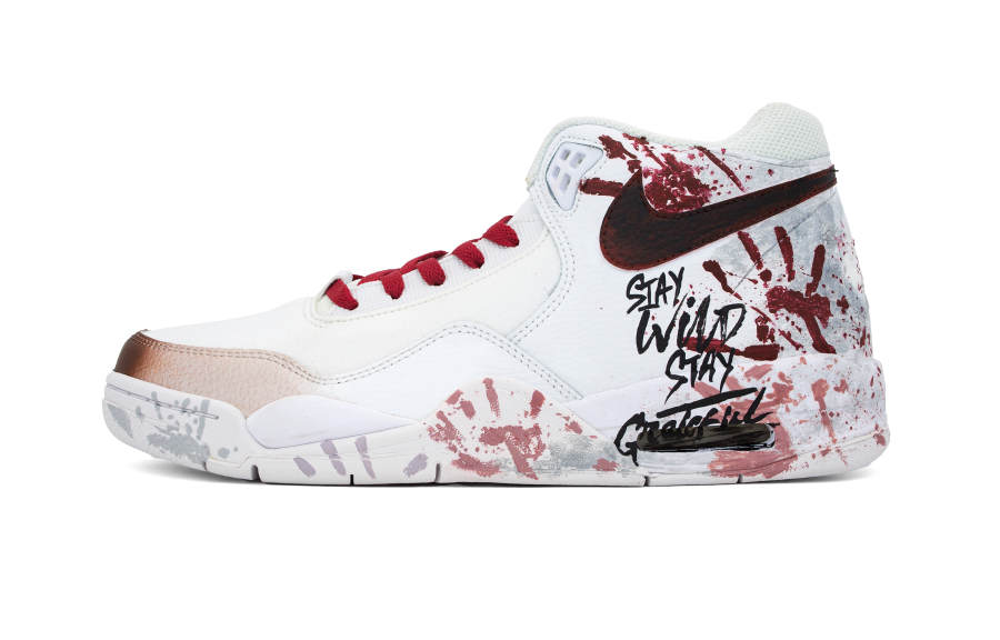 Nike Nike Flight Legacy Bloodstained Bondage Abrasion Resistant Abrasion Resistant Mid top Vintage Basketball Shoes Unisex