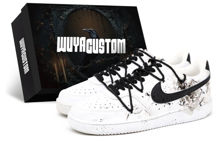 Nike Nike Court Vision 1 Skateboard Shoes Men's Low Top White/Black