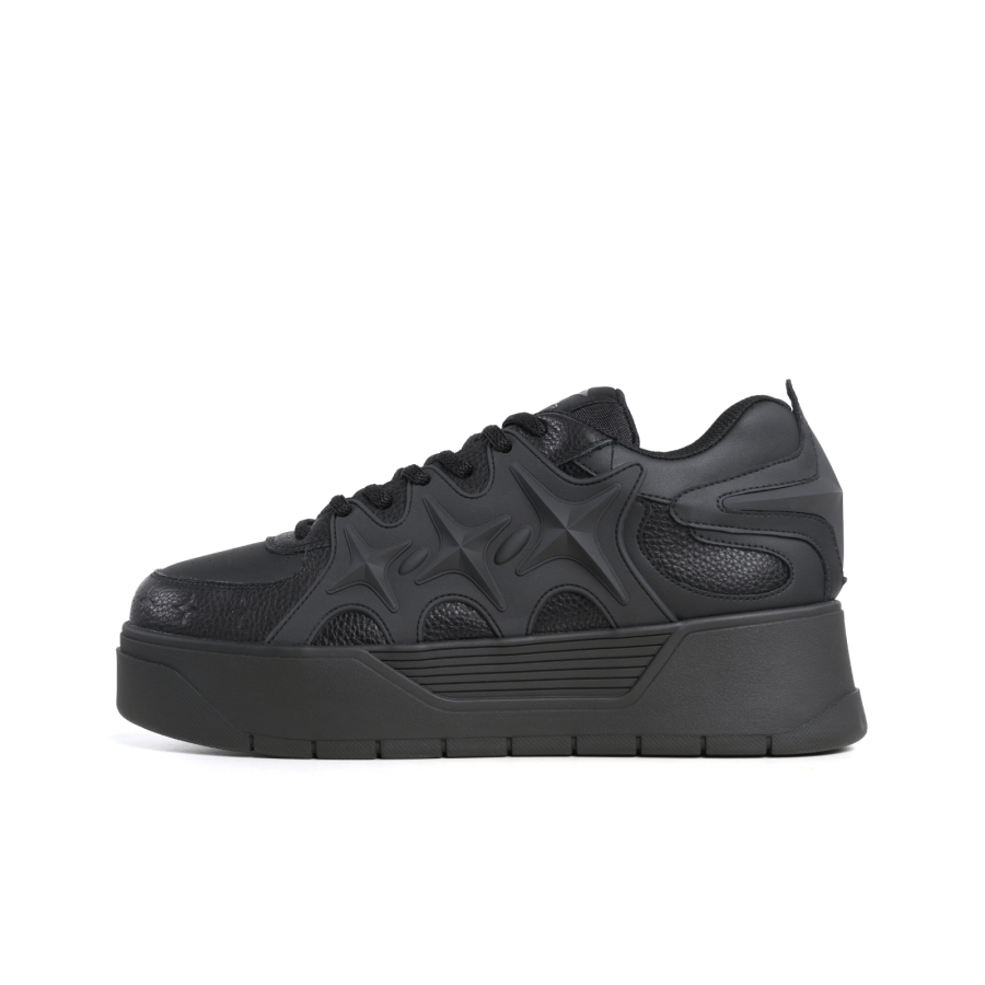 1807 Top Grain Cow Leather Slip Resistant Abrasion Resistant Low top Skateboard Shoes Unisex Black