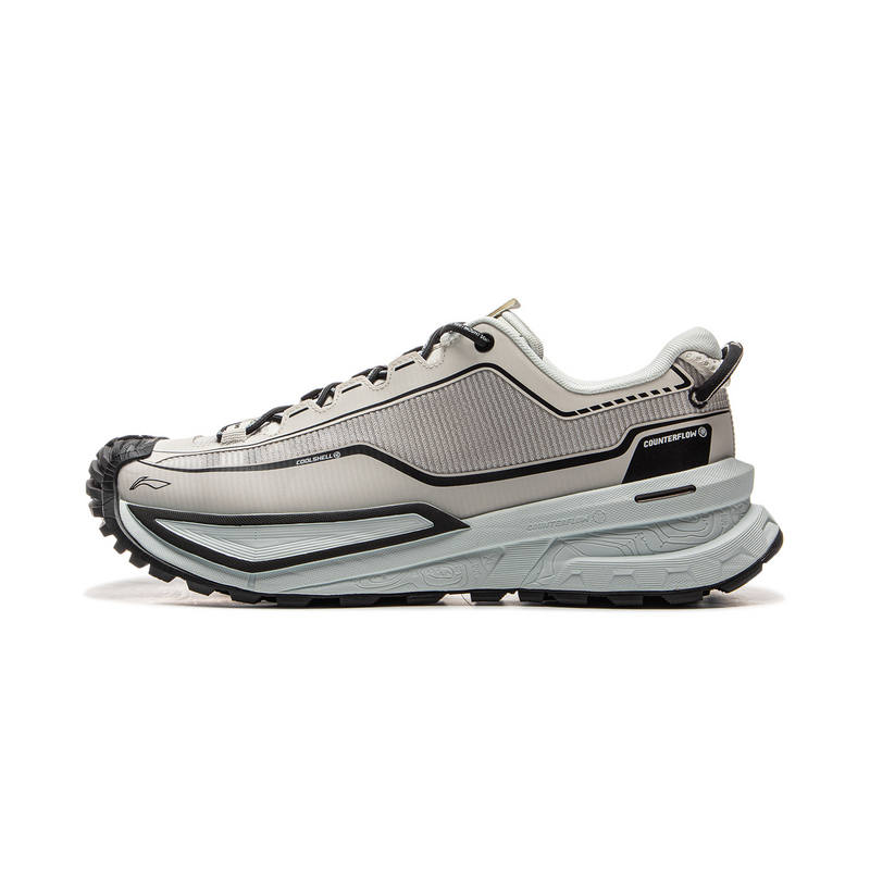Li-Ning Li Ning Outdoor CF Tracing, Xingchuan Low top Outdoor Hiking Shoes Unisex Gray White