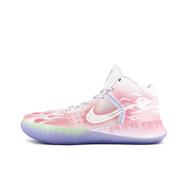 Nike Nike Flytrap 4 Cushioning Mid top Basketball Shoes Men's Pink White Blue