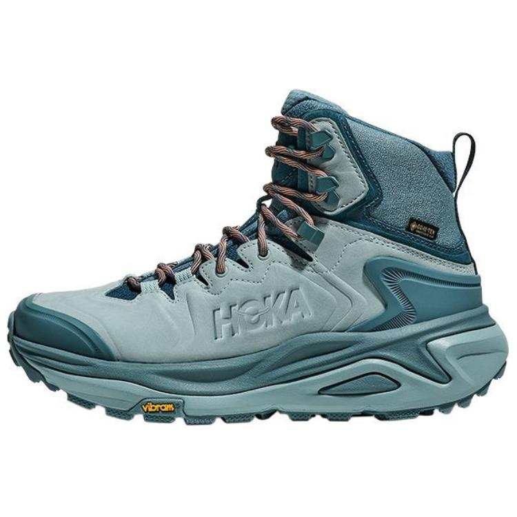 HOKA ONE ONE Kaha 3 Slip Resistant Abrasion Resistant Mid top Hiking Shoes Women's Blue