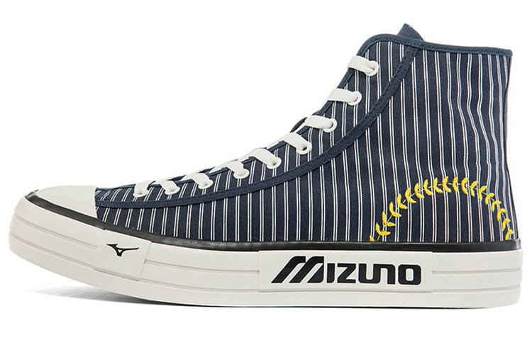 Mizuno Mizuno Courts High Top Canvas 'Navy Stripes'